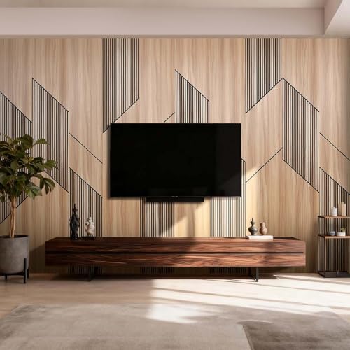 8-Pack Teak Wood Grain 3D Wall Panels - Image 3