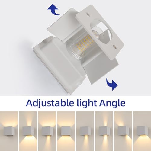 2 Pack Outdoor Wall Lights Exterior/Interior Wall Sconces Up and Down Lights - Image 7