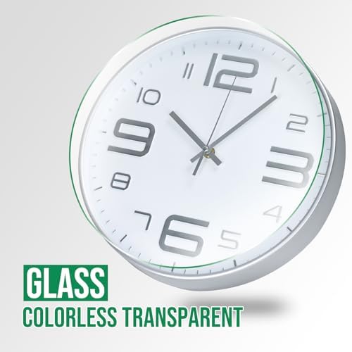 Wall Clock Modern Non-Ticking Battery Operated Wall Clocks Silent Quartz - Image 5