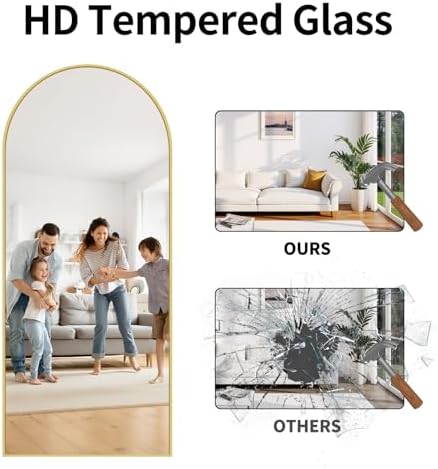 76"x34" Arched Full Length Mirror, Large Floor Mirror - Image 3