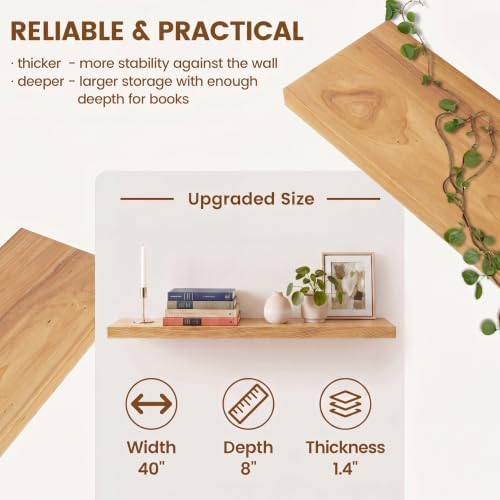 Venusmiles Elm Floating Shelves - Image 5