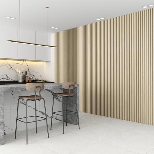Slat Wall Panel 8-Pack, 108’’x6.1’’, Natural Wood - Image 4