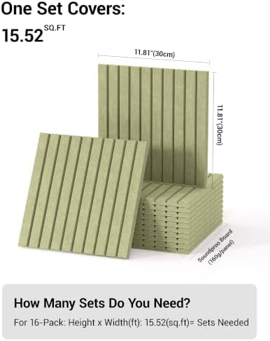 12 Pack Self-Adhesive Acoustic Wall Panels - Image 2