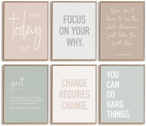 Youillne Office Wall Art Inspirational Motivational Canvas Wall Decor Pastel by Youillne
