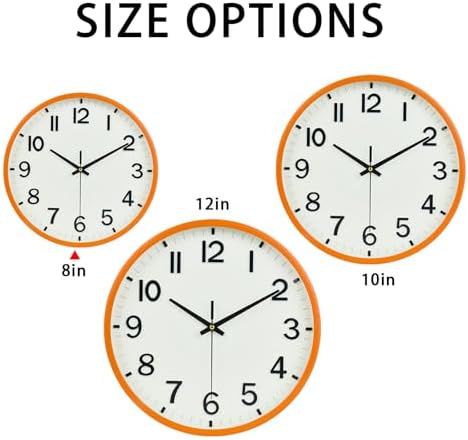 Wall Clock, Modern 8 Inch Small Wall Clocks Battery Operated, Silent - Image 3