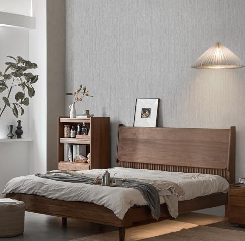 Livebor Grey Grasscloth Peel and Stick Wallpaper Textured Contact Paper - Image 3