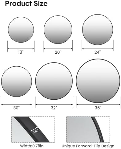 GarveeTech 18 Inch Round Bathroom Mirror - Image 3