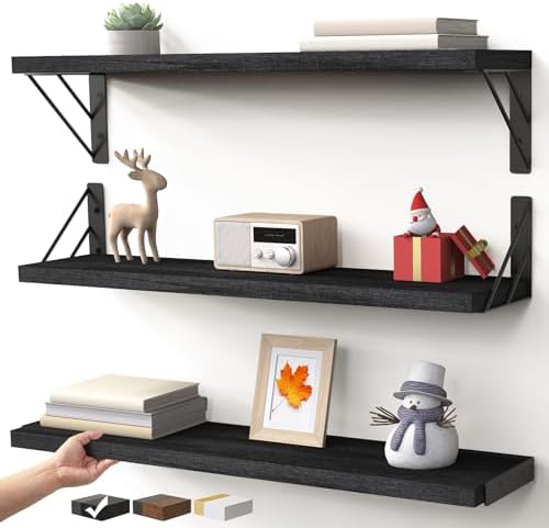 BAYKA 22.4 Inch Long Wall Mounted Floating Shelves by Bayka
