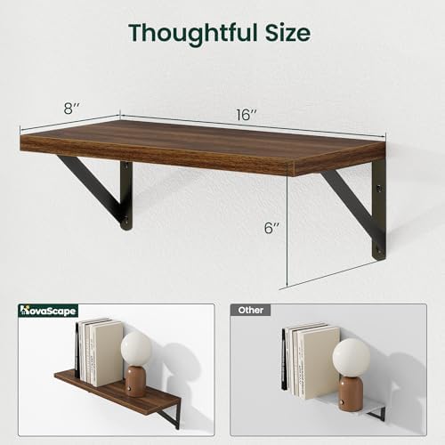 Floating Shelves, 8 Inch Deep Rustic Book Shelf - Image 2