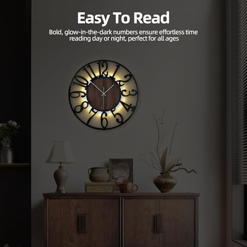 20 Inch Large Metal Wall Clock - Image 5