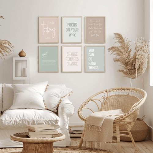 Office Wall Art Inspirational Motivational Canvas Wall Decor Pastel Office - Image 7
