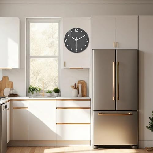 XFM Modern Grey Simple Wall Clock 14 Inch Silent - Image 4