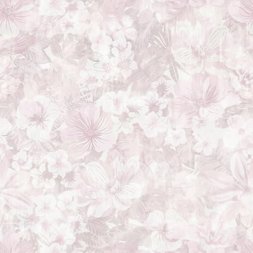 Heroad 17.3inx32.8ft Pink Peel and Stick Wallpaper Floral Contact Paper Vintage by HeroadBrand