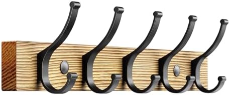 Optish Coat Rack Wall Mount, 16.5 Inches Wood Coat Hooks Wall Mount, Wall Coat by Optish