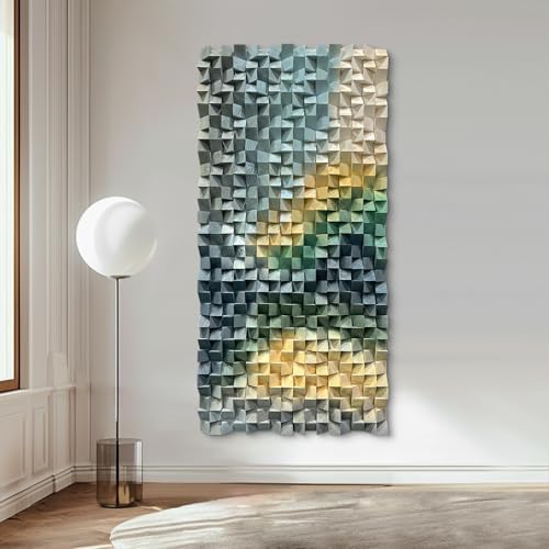 LIUZEYUE Wooden Wall Art, Layered Color Bands, Geometric Art - Image 5