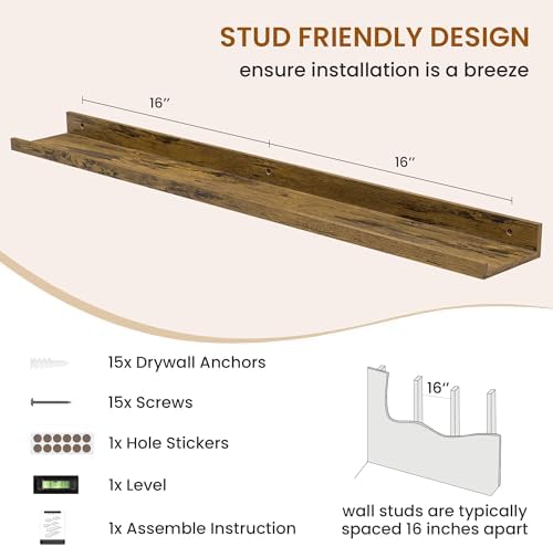 Picture Ledge Shelf, Floating Shelves - Image 5