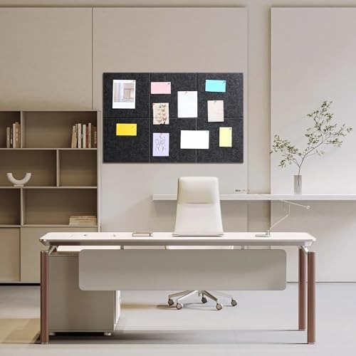 Large Cork Board 36" x 24", 6 Pack Felt Bulletin Board Pin Boards - Image 6