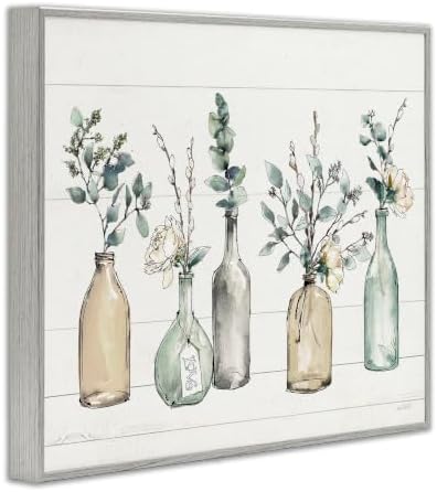 Stupell Industries Bottles and Plants Farm Wood Textured, Design by Anne - Image 2