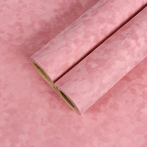 CHIHUT Peach Pink Felt Fabric Roll 12”x472” Self Adhesive Velvet Flocking Liner by CHIHUT