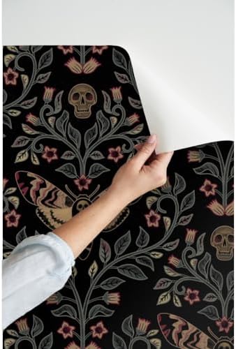 Spoonflower Death Head Moth Peel and Stick Wallpaper - Image 3