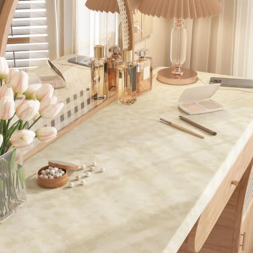 Stickyart 24"x160" Beige Peel and Stick Felt Wallpaper Removable Luxury - Image 2
