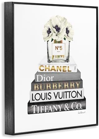 Stupell Industries Blooming White Floral Display on Glam Designer Bookstack - Image 2