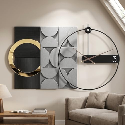 Modern oversized Wall Decor Clock, Large Geometric Decorative Wall Clock - Image 5