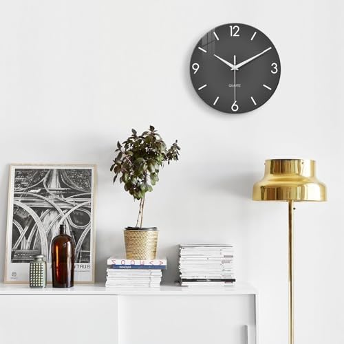 XFM Modern Grey Simple Wall Clock 14 Inch Silent - Image 3