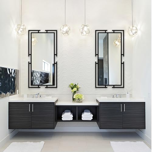 Large Mirror Wall Decor, 46.5"x23" Black Mirror - Image 4