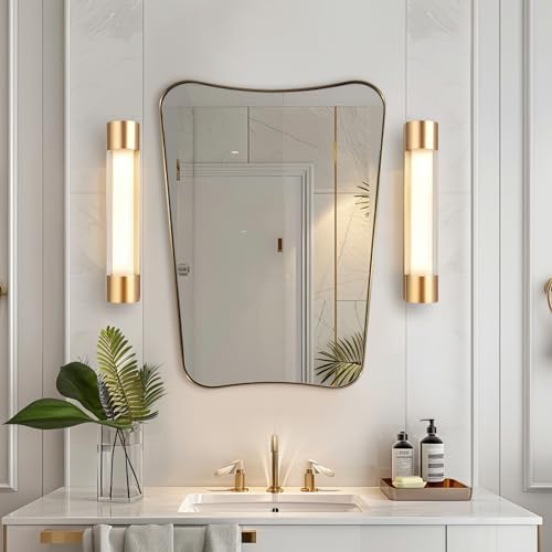 ANDY STAR Gold Vanity Mirror, 22x30 Inch Brushed Gold Bathroom Mirror, Antique by ANDYSTAR