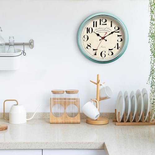 Countryside Wall Clock Metal 12.4" Vintage Retro Wall Clocks Silent Non Ticking - Image 3
