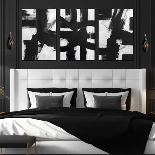 MXUNYZ Large Black and White Abstract Wall Decor - Image 2