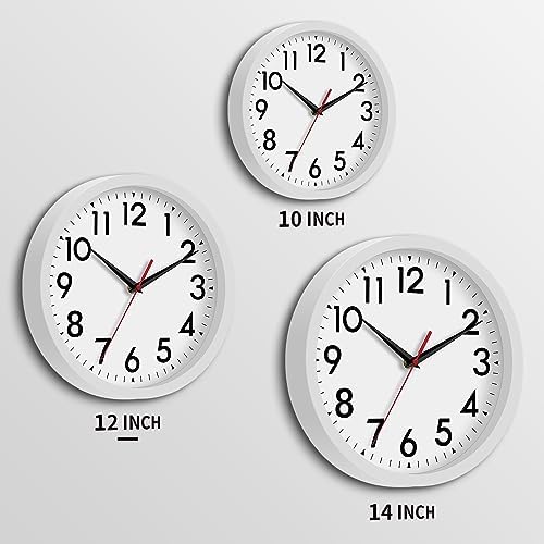DAXSMY 12 Inch Wall Clock, Battery Operated Silent Non Ticking - Image 3