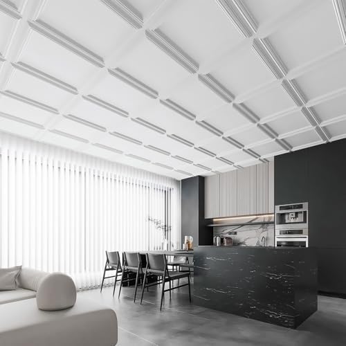 Art3d 24-Pack Waterproof Drop Relief Ceiling Tiles, 24 x 24 in - Image 2