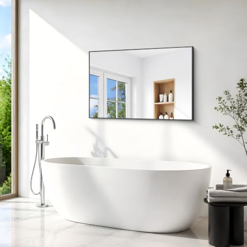 BONEWEI Bathroom Mirror, 30x46 inch Wall Mirror - Image 4