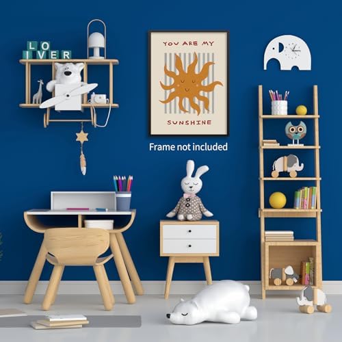 You Are My Sunshine Quotes Wall Art Trendy Cute Kids Poster Positive - Image 3
