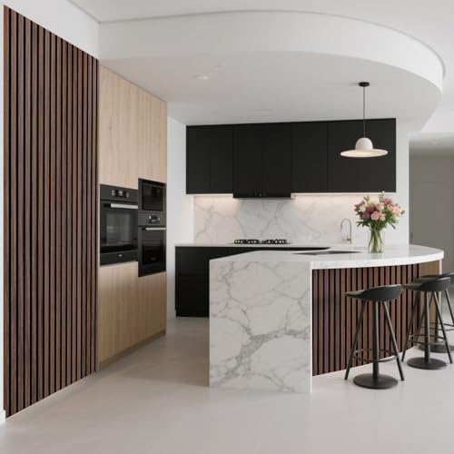 Art3d Roll-Flat Design Tile Acoustic Wood Slat Wall Panels - Image 3