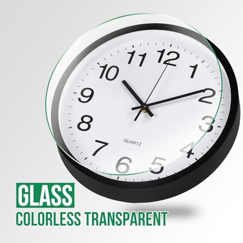 Wall Clock Modern Simple Style Round Plastic Decor Clock Non-Ticking Silent - Image 5