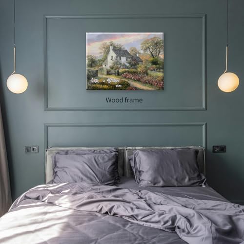 French Country Oil Painting Wall Art Farmhouse Cottage Garden Posters 08x10 - Image 3