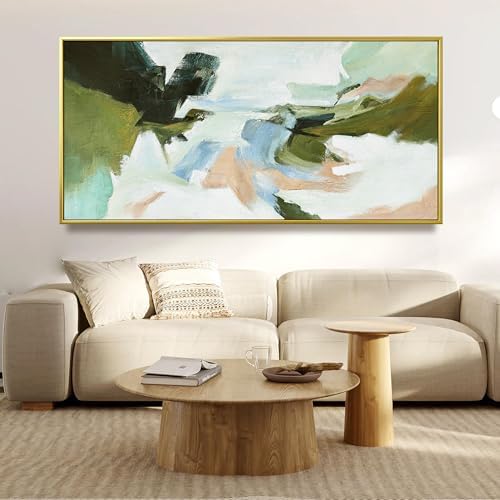 Suconvng Large Gold Framed Wall Art Abstract Colorful Wall Art Living Room - Image 4