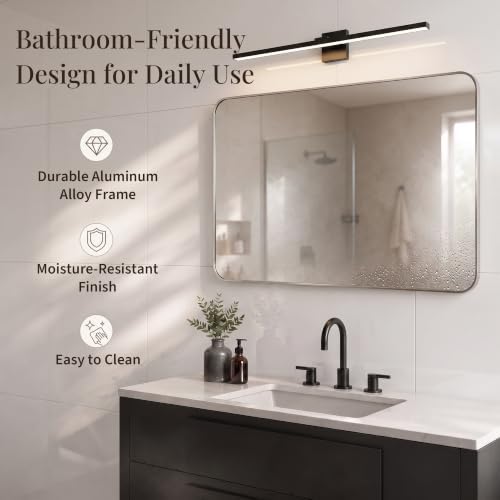 30x48 Inch Brushed Nickel Rounded Rectangle Bathroom Vanity Mirror - Image 5