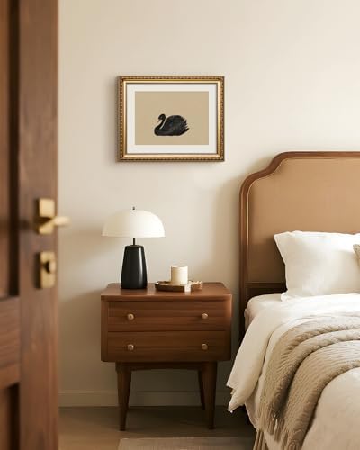 VIYYIEA Vintage Gold Framed Black Swan Canvas Wall Art, 13×16 Inch - Image 2