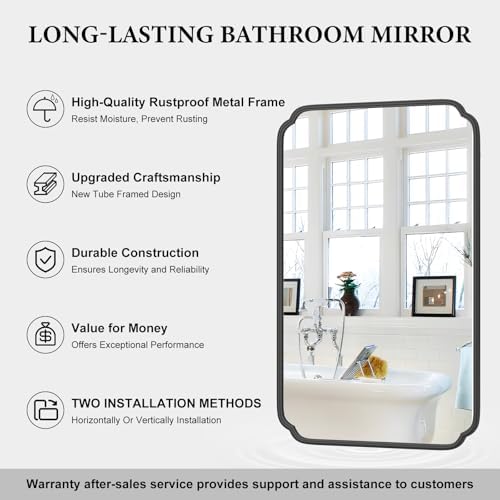 Ferytange Black 30"x48" Bathroom Mirror - Image 6