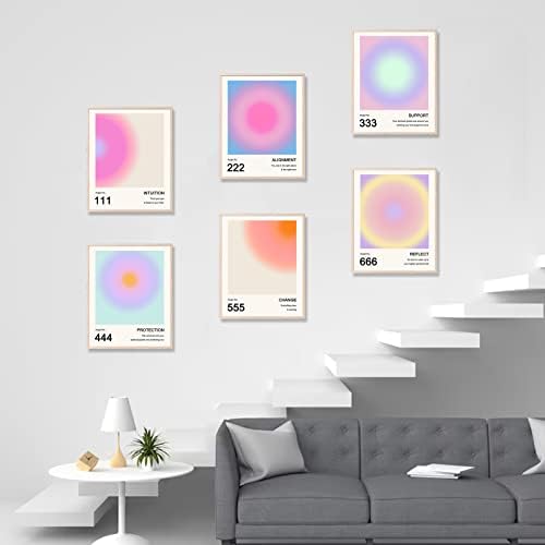 Aura Angel Numbers Poster, Colorful Gradient Posters - Image 4
