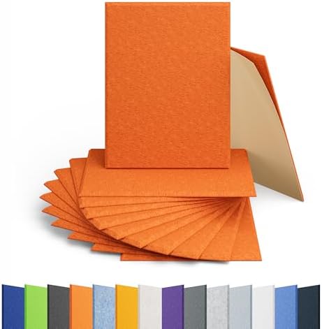 12 Pack Rectangle Acoustic Panels Self Adhesive Sound Proof Foam by Amantech