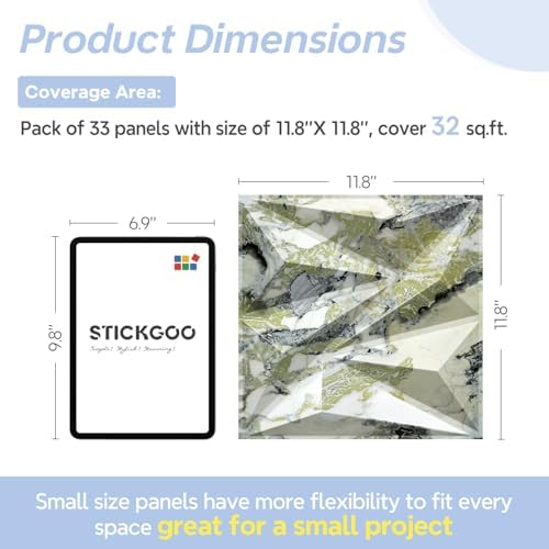 STICKGOO 3D Wall Panels for Interior Wall Decor, 33 Pack - Image 6