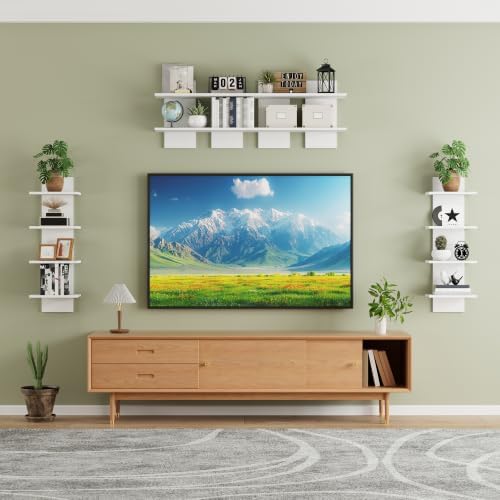 Qupui 8 Tier Wall Shelf Unit, 63 Inch Floating Storage, 9.3 Inch Wide - Image 5