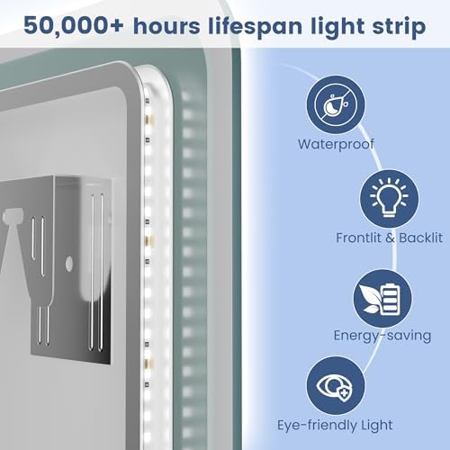 STARLEAD 48"x32" LED Bathroom Mirror - Image 5