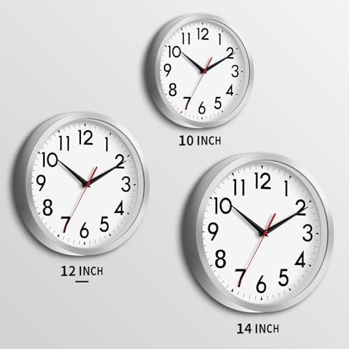 DAXSMY 12 Inch Wall Clock, Battery Operated Silent Non Ticking - Image 4