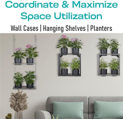 Hanging Planter Line, Plant Hanger, Coffee Brown, 8 Pots Combo - Image 2